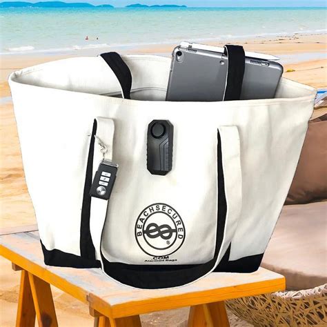 waterproof locking beach bag.